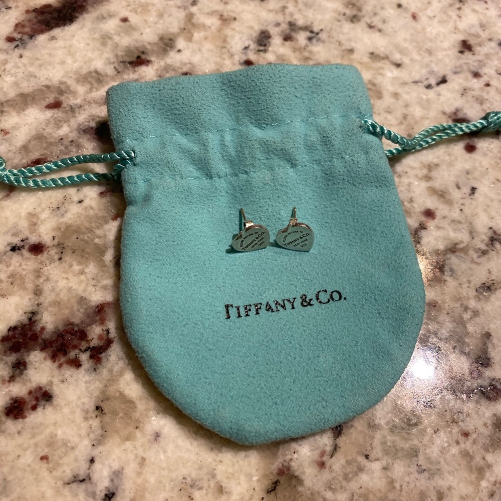 Tiffany & Co. mini heart tag earrings